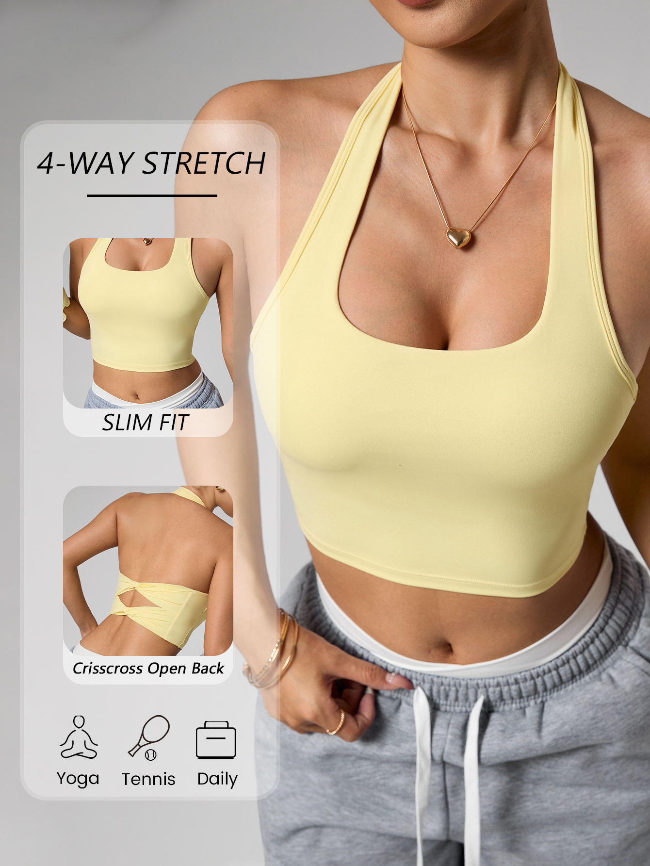Women's Double Bowknot Halter  - Aquatic Gym recension och pris